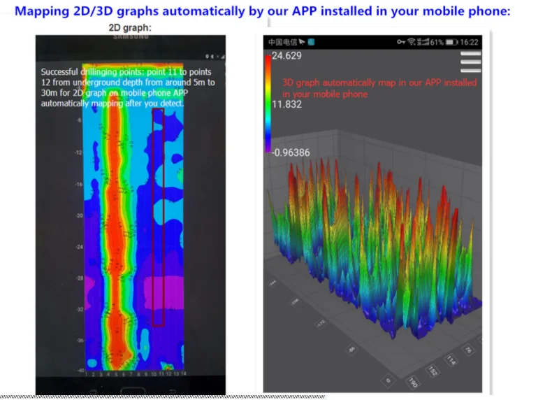 3d Image Mobile App Control 100m Deep Depth Water Detector Underground Buy Detector