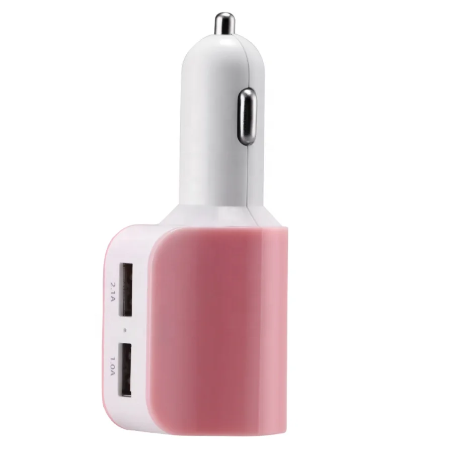 Micro Car Accessory Charger 12V 2 USB 3.1A One Way Cigarette Lighter Cocket Splitter Phone Usb Car Charger For All Smartphones
