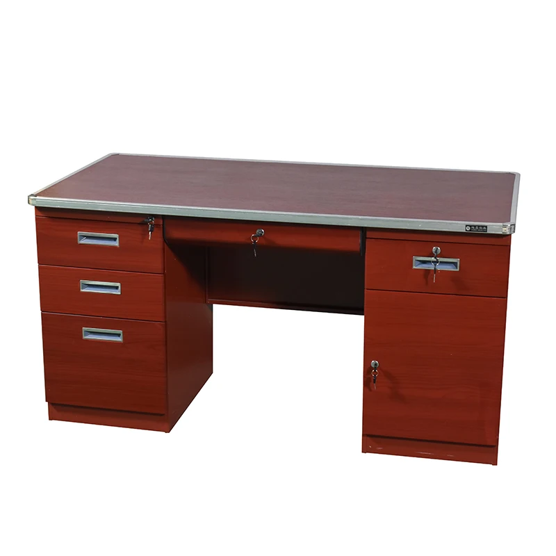 Computer Desk Study Table With Drawers modern lock  office furniture