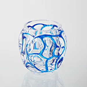 custom manufacture fish bowl glass/ball shaped glass vase for