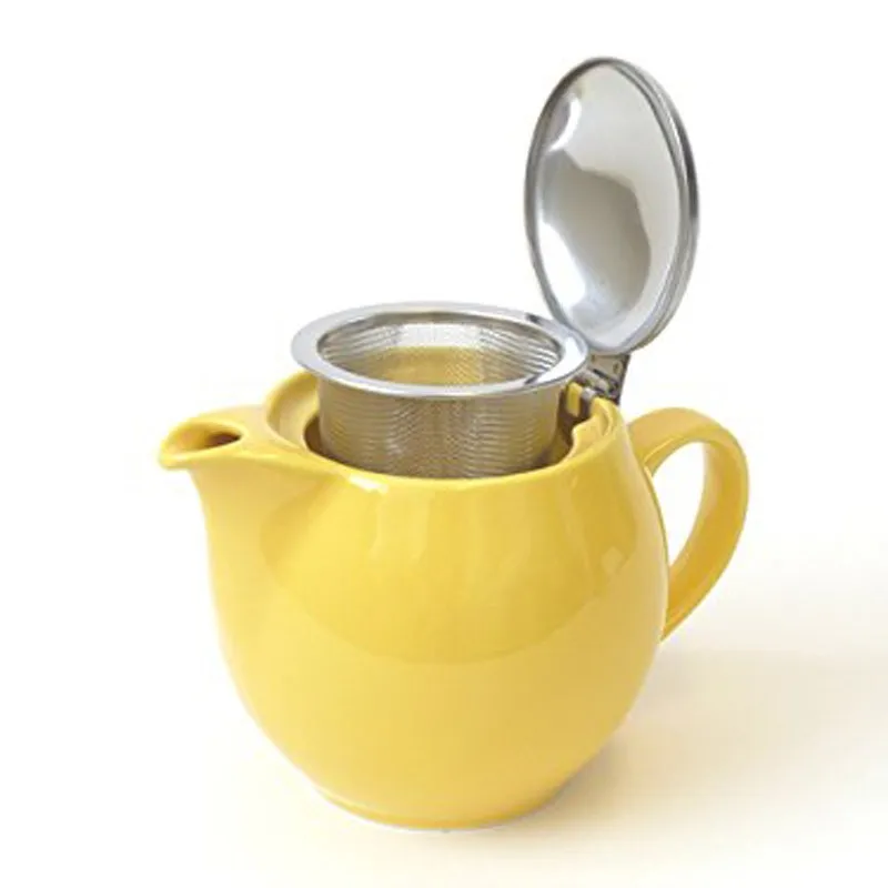 Factory Direct Ceramic Teapot With Stain Steel Lid And Funnel/with Oem