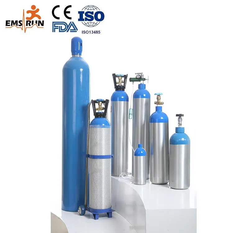 Portable Aluminum Oxygen Cylinder With Portable Light In Case - Buy ...