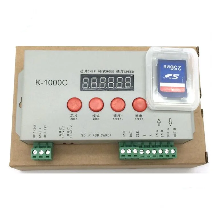 5V/12V/24V K1000C led controller support 2048 pixels SD card controller