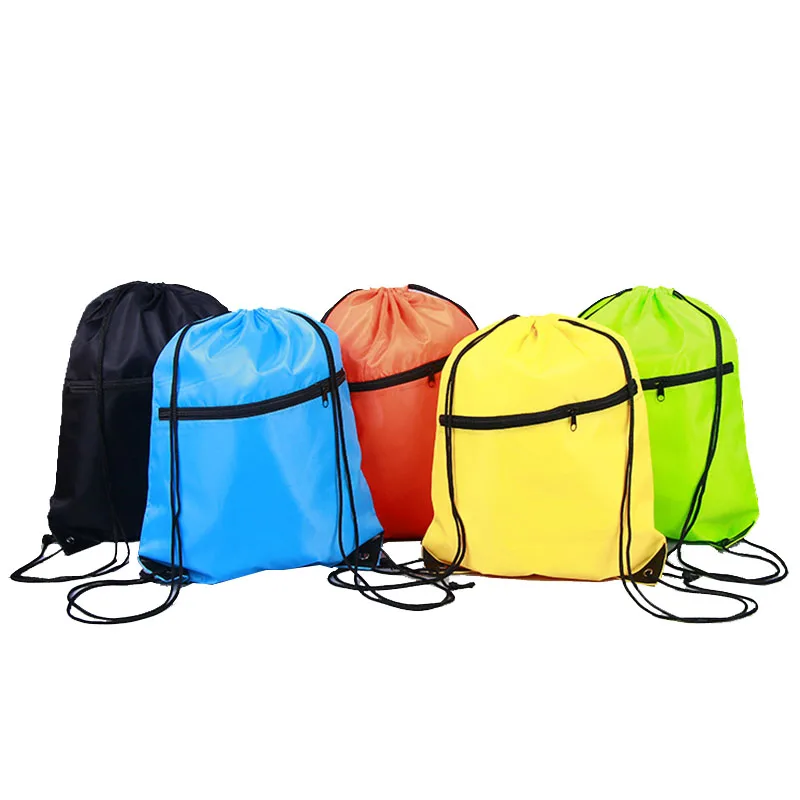 Cheap String Backpack Waterproof Polyester Customized Drawstring