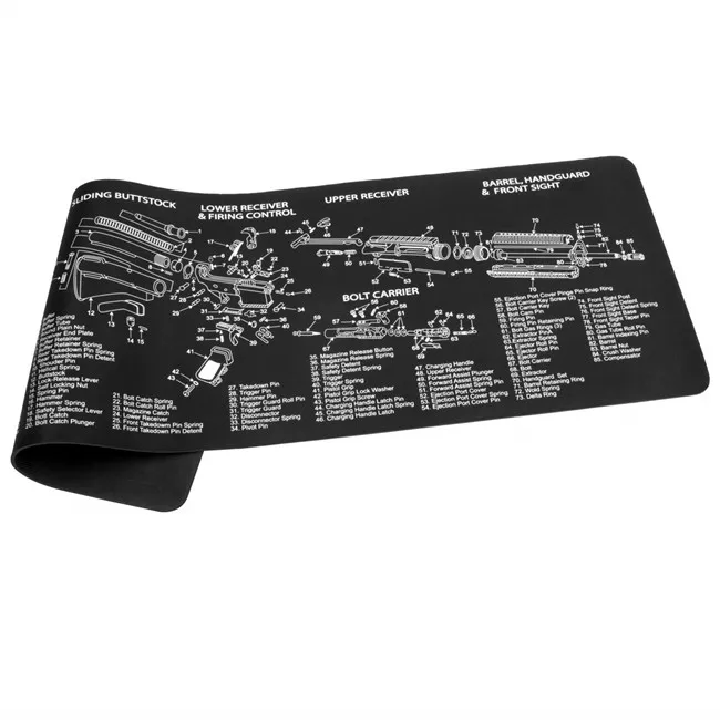 Tigerwings customized large size gun cleaning mat accessories, AR-15 gun mouse pad,natural rubber mouse pad