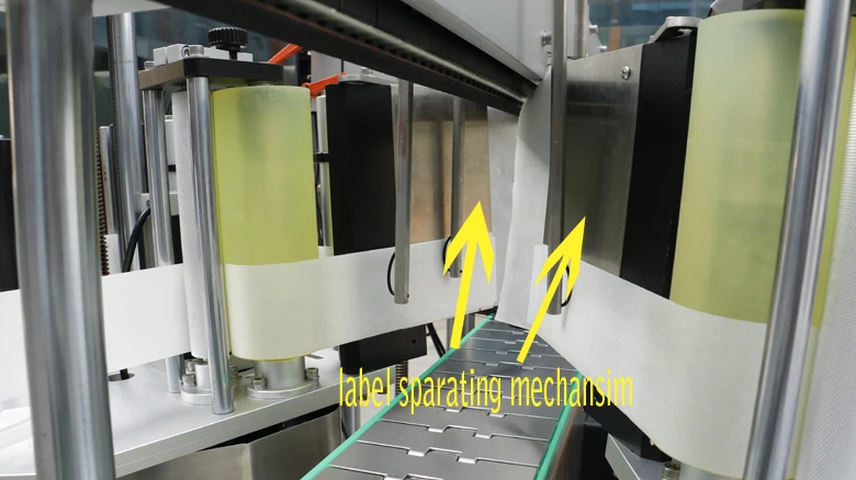 label sparating mechanism