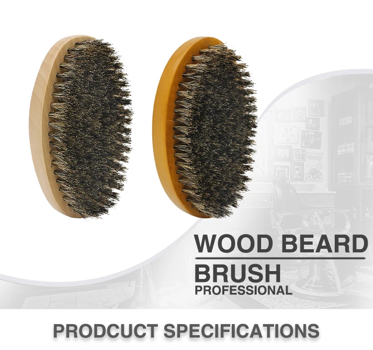 100 Wild Boar Hair Bristle Hair Brush Custom Beard Brush Wholesale
