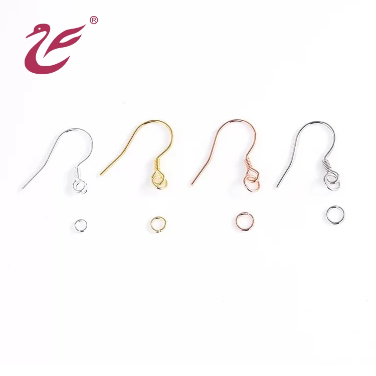 Valentine's day custom guangzhou silver jewelry 925 sterling Silver Fishhook Earring Hook DIY Jewelry Findings