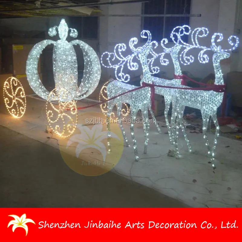 best factory price led lighted waterproof lighting pumpkin carriage christmas decoration