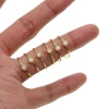 factory wholesale skinny thin band gold filled girl gift diy stack rings white fire opal minimal ring