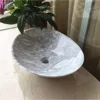 2018 New Model White Oval Marble Hand Wash Basins