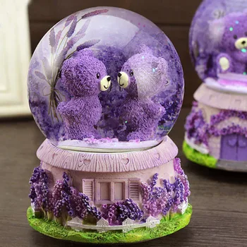 teddy bear snow globe