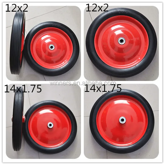 14 Inch Red Cart Solid Rubber Wheel For Hand Truck Buy 14 Solid Wheel