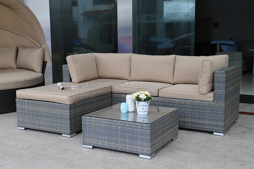 synthetic rattan sofa bed