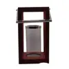 Wood lanterns for candles double pillar candle lantern