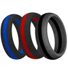 9MM Size 5-15 Silicone Ring Rubber Multi Color Hypoallergenic Crossfit Flexible wedding Ring