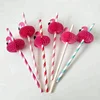 Pink Flamingo Design Drinking Paper Straw Party Decoration Supplies