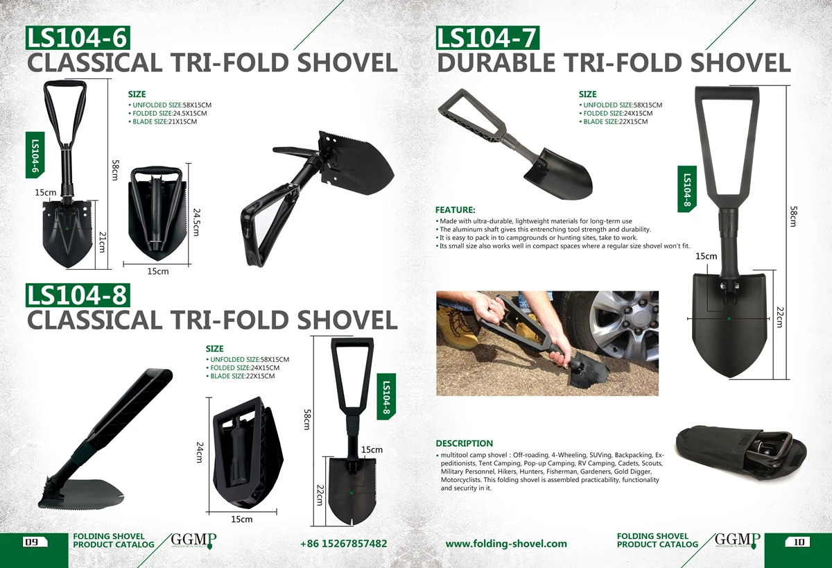 Stainless Steel 1Pcs Portable Mini Folding Shovel For Camping OutdoorODUS 