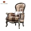 Luxury furniture pearl wood cattle hide leather makeup chair hand made dressing chairs