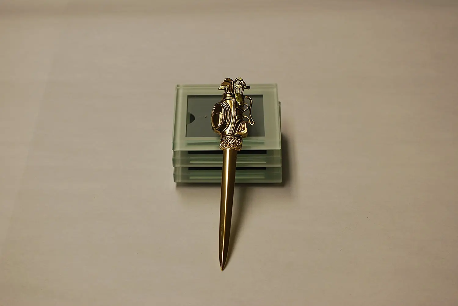 Golf Bag Motif Hand Detailed Letter Opener - Pewter