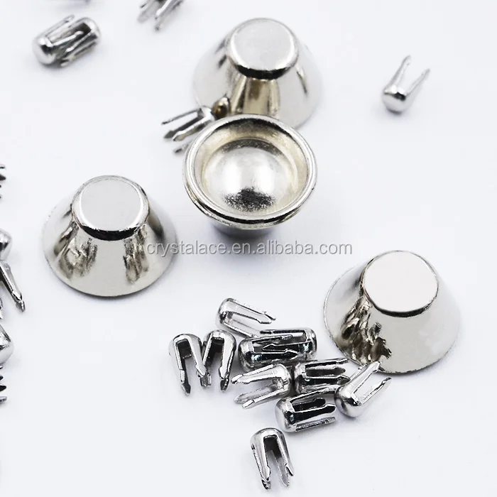 Plastic beads punk spike studs attaching with claw pins for jeans jackets