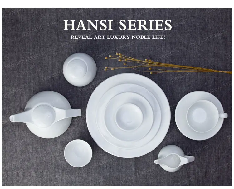 hotel and restaurant supplier porcelain plates set kitchenware serving charger plates wholesale dinner plates for wedding