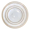 2018 New design black marble fine bone china tableware plates dinner set ceramic dinnerware sets