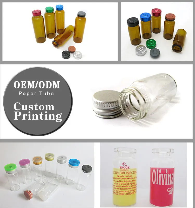 2ml amber reversible cap vaccine vials scratch off label pharmaceutical injection vial