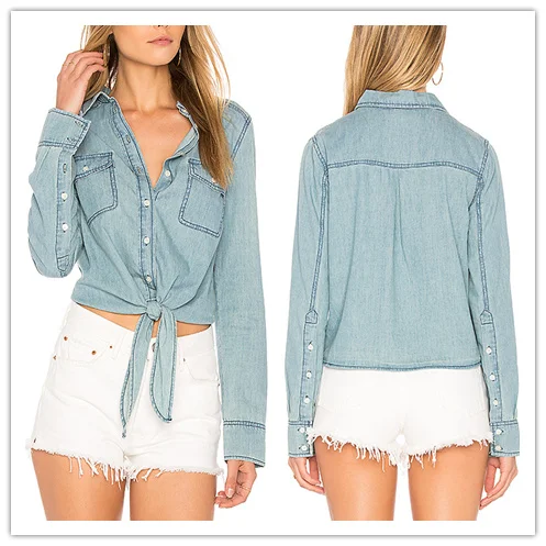 denim knot shirt