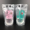 OEM Plastic Transparent Doypack Clear Plastic Juice drink Packaging Pouch Tote Bag