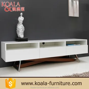 High Gloss White And Stainless Steel Legs Tv Unit Bench Table T285 High Gloss White And Stainless Steel Legs Tv Unit Bench Table T285