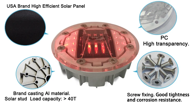 Aluminum Cat Eye Pavement Marker LED Solar Road Stud