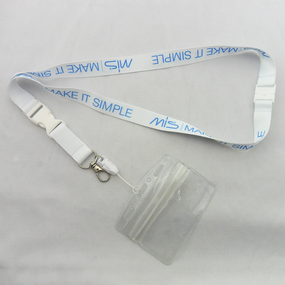 Logo Branded Lanyard Promotion Colorful Polyester Card Holder Custom Logo Long Rope Lanyard