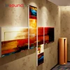 Combination Print Picture Pure natural green cotton fibre composite acoustic 3d acoustic diffuser wall panel