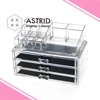 trade assurance Clearly Acrylic Cosmetic Desktop Organizer With 3 Layers Drawers