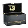 Amazon Hot Selling Factory Wholesale 1000pcs One Hundred Trillion Dollars Zimbabwe Gold Banknote in black wooden box For Sale