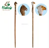 Carved outdoor wooden walking hiking stick animal head