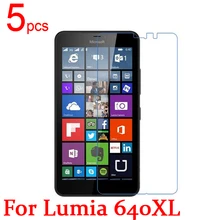 5pcs Ultra Clear LCD Screen Protector Film Cover For Microsoft Nokia Lumia 640 XL Protectiv Film + cloth