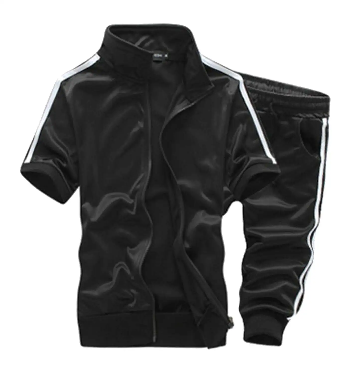 Spirio Men Stylish 2 Pieces Print Sweatshirt Pants Tracksuit Outfit Set