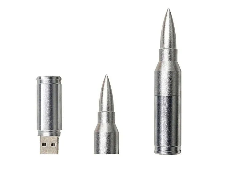 64MB to 256GB Military-themed Bullet Metal USB Flash Drive Golden Silver USB Stick - ANKUX.COM