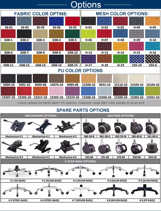 Metal frame modern design office furniture chair swivel high back mesh back office chair executive