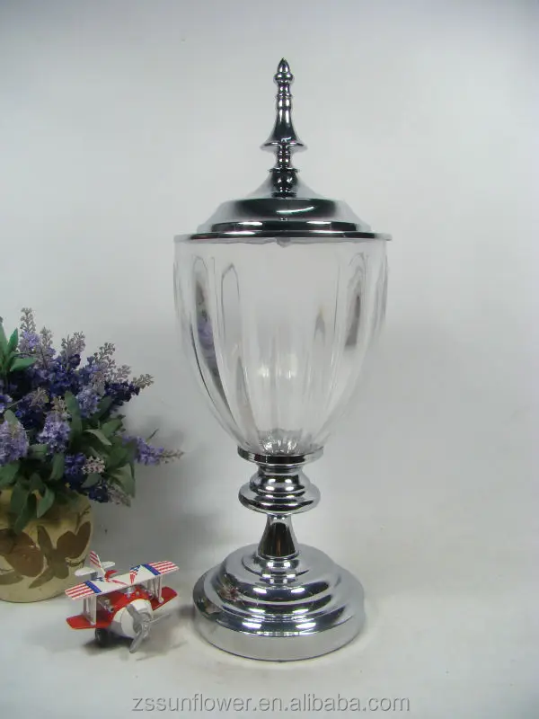 Glass Candle Holders Cone Shaped Glass Pedestal Candle Holders Iron