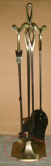 Cheap Antique Brass Modern Cast Iron Fireplace Tools Fireplace
