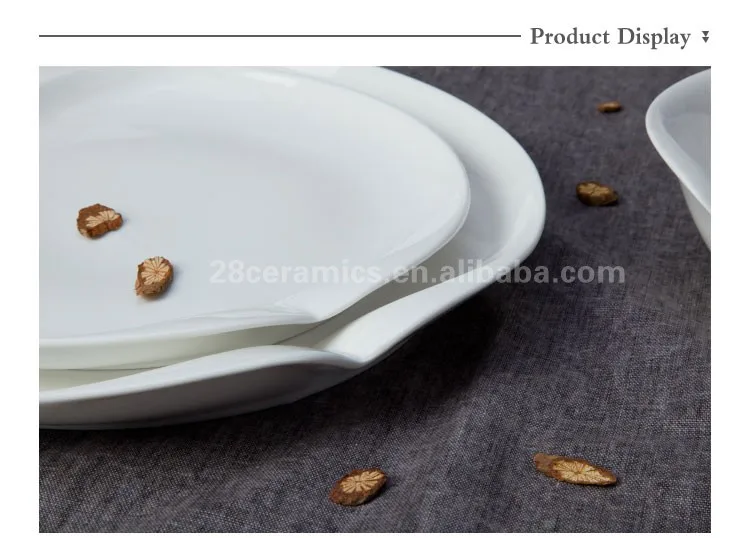 Chaozhou dinnerware factory ceramic dinnerware set durable white western style china porcelain crockery tableware