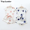 Baby Girls Clothes Sets 2018 Summer Heart Printed Girl Short Sleeve Tops Shirts + Shorts Casual Kids Children's Clothing Suit