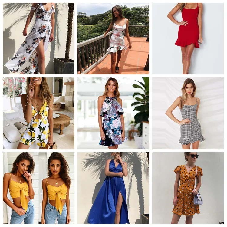 New Bohemian printed women dresses strapless shoulder clothes woman  sexy dress