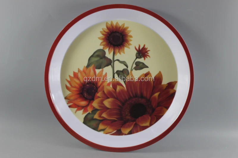 Cheap plastic serving trays, round plastic tray