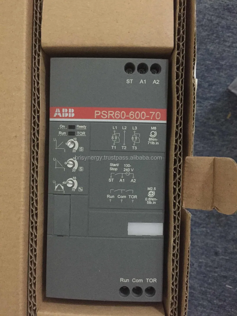 Psr60-600-70 Abb Softstarter Psr Series,100-240 Control Voltage,40hp ...