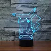 Pokemon Pikachu 3D LED Night Light, Elstey 3D Optical Illusion Visual Lamp 7 Colors Touch Table Desk Lamp