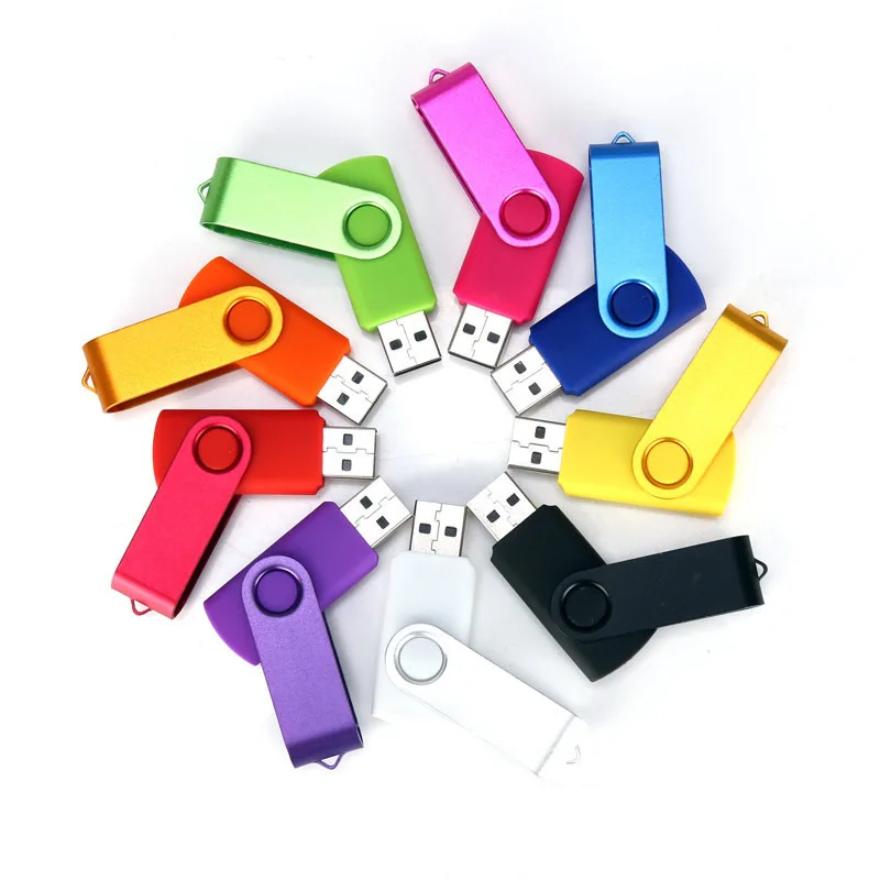 Colour Metal USB Wholesale Pendrive Creative U Disk Custom Logo USB Memoria 2GB 4GB 16GB 32GB 64GB 128GB - ANKUX.COM